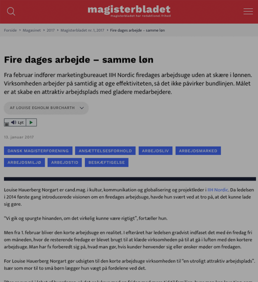 Artikel fra Magisterbladet